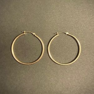 14K Yellow Gold Hoop Earrings